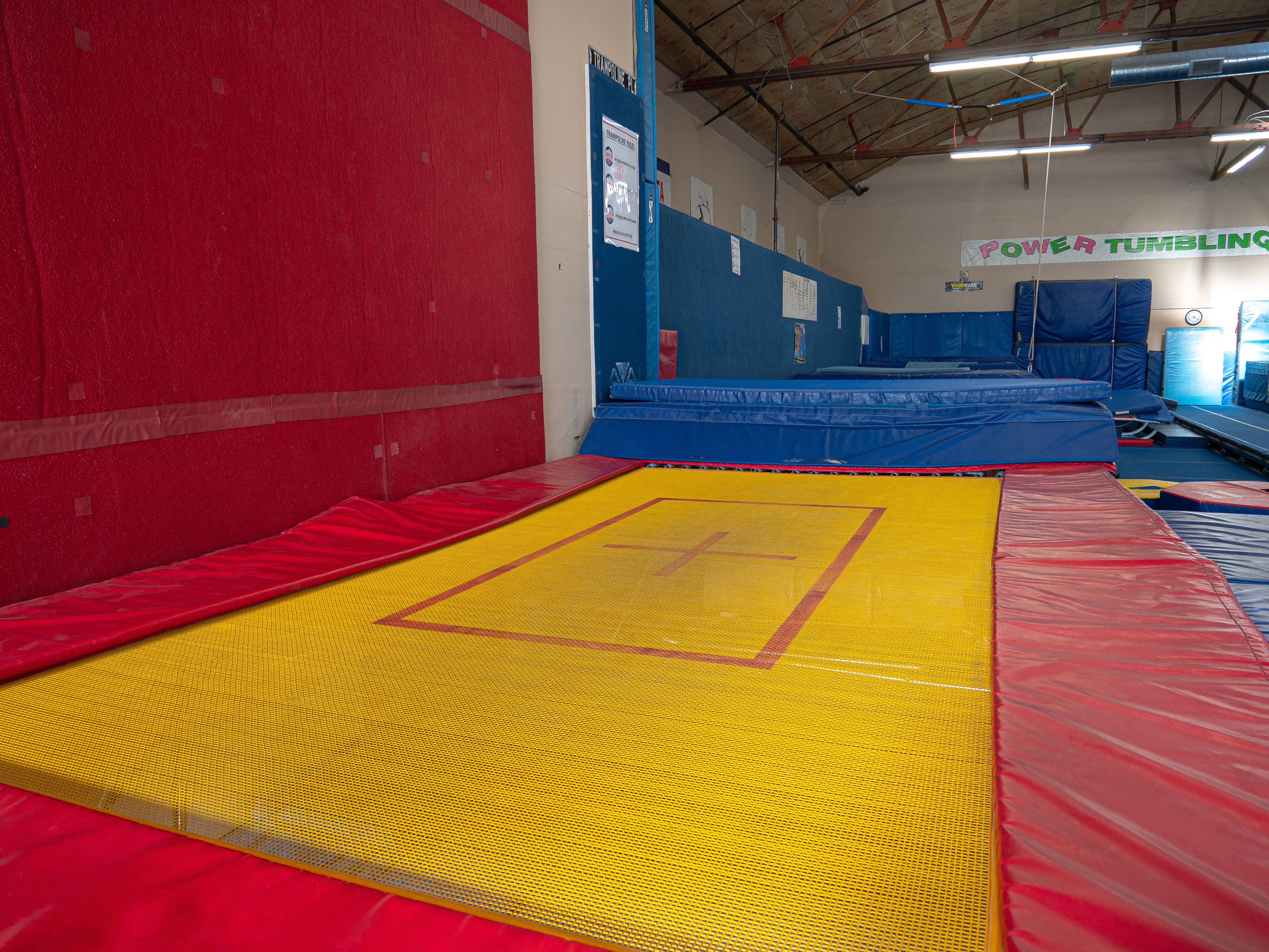 Trampoline training area