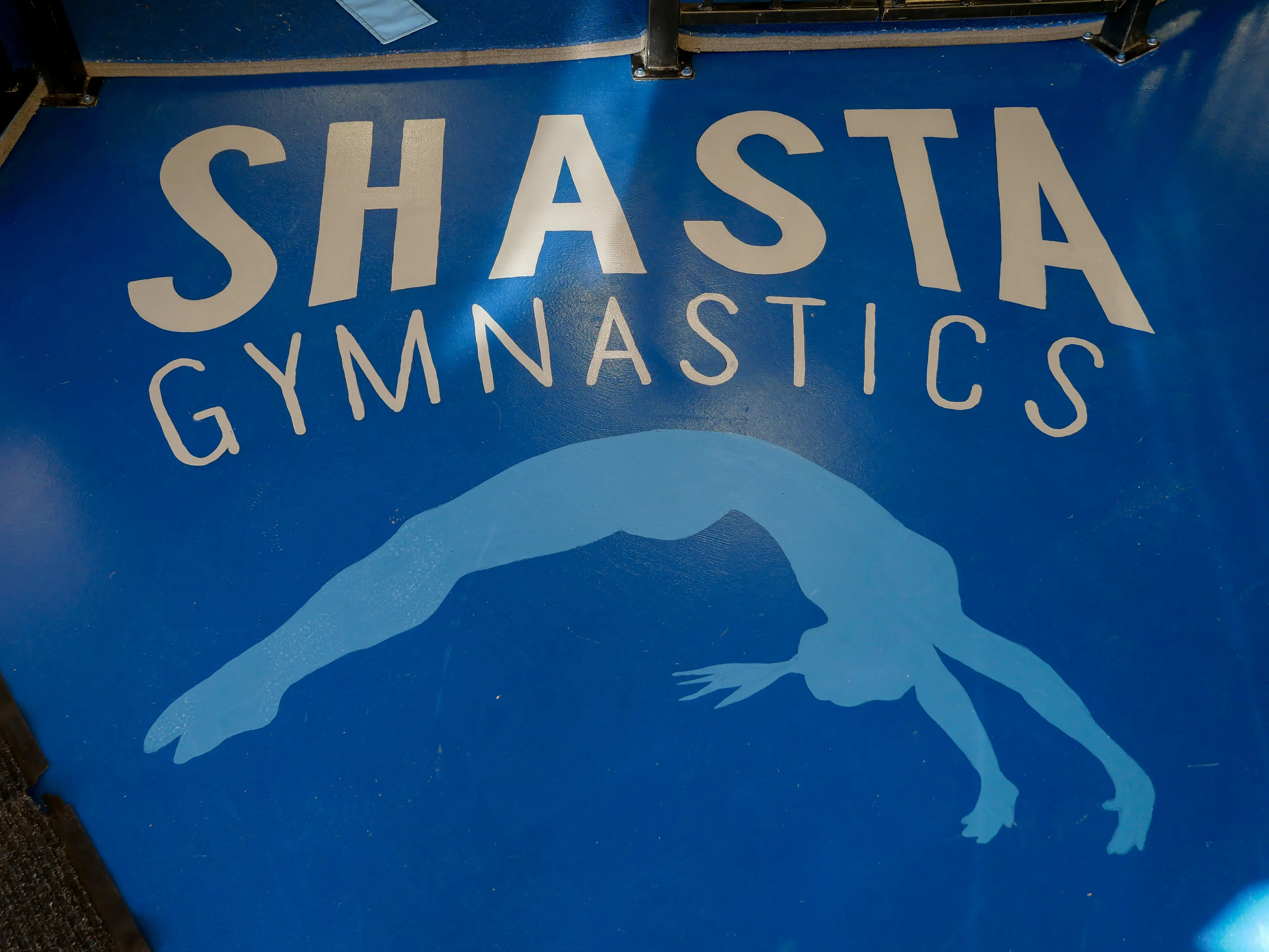 Shasta Gymnastics painted gym floor